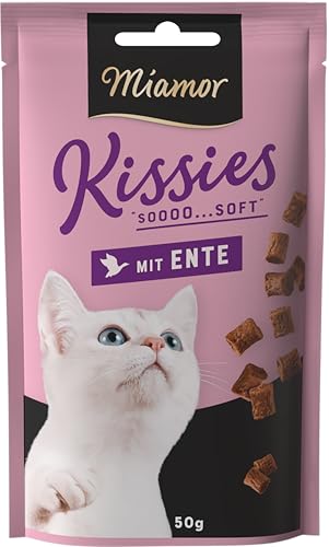 Miamor - Kissies | Extra weicher Snack mit frischem Fleisch zum Verwöhnen und Belohnen ausgewachsener Katzen. Getreidefreies Ergänzungsfutter im Portionsbeutel ohne Zucker | 8x50g Ente von Miamor