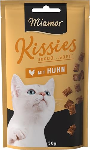 Miamor - Kissies | Extra weicher Snack mit frischem Fleisch zum Verwöhnen und Belohnen ausgewachsener Katzen. Getreidefreies Ergänzungsfutter im Portionsbeutel ohne Zucker | 8x50g Huhn von Miamor