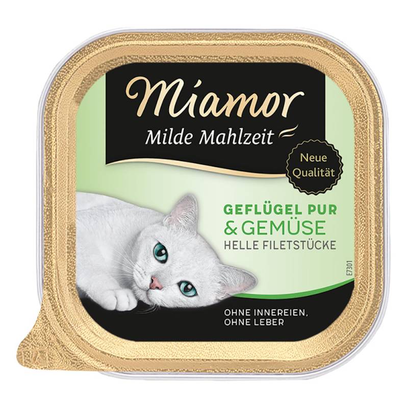 Miamor Milde Mahlzeit 6 x 100 g - Geflügel Pur & Gemüse von Miamor