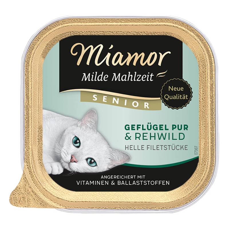 Miamor Milde Mahlzeit 6 x 100 g - Senior Geflügel Pur & Rehwild von Miamor