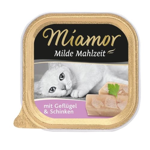 Miamor | Milde Mahlzeit Geflügel Pur & Schinken | 16 x 100 g von Miamor