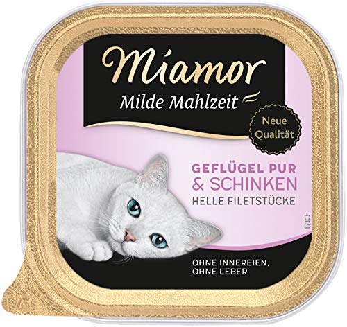 Miamor Milde Mahlzeit Geflügel Pur & Schinken 16x100g von Miamor