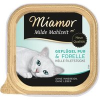 Miamor Milde Mahlzeit Geflügel pur und Forelle 64x100 g von Miamor
