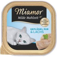 Miamor Milde Mahlzeit Geflügel pur und Lachs 32x100 g von Miamor