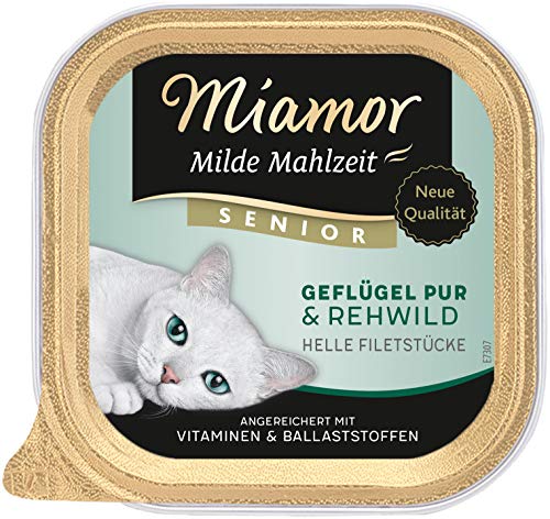 Miamor Milde Mahlzeit Senior - Geflügel Pur & Rehwild 16x100g von Miamor