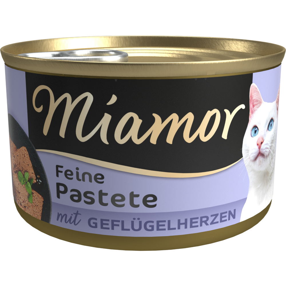 Sparpaket Miamor Pastete 12 x 85 g - Geflügelherzen von Miamor