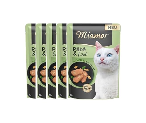 Miamor Pâté & Filet | mit Wild & Huhnfilet | Getreide- und zuckerfrei | ohne Farb- und Konservierungsstoffe | im Frischebeutel | 5 x 85g Miamor Pâté & Filet | mit Wild & Huhnfilet | Getreide- und zuckerfrei | ohne Farb- und Konservierungsstoffe | im Frischebeutel | 5 x 85g von Miamor