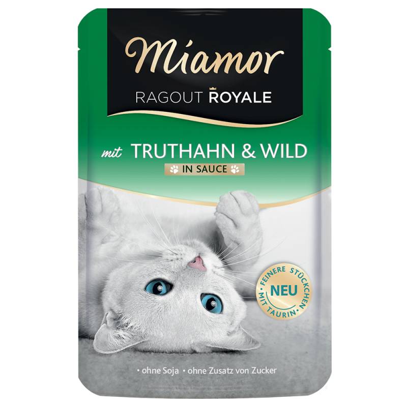 Sparpaket Miamor Ragout Royale in Soße 22 x 100 g -  Truthahn & Wild von Miamor