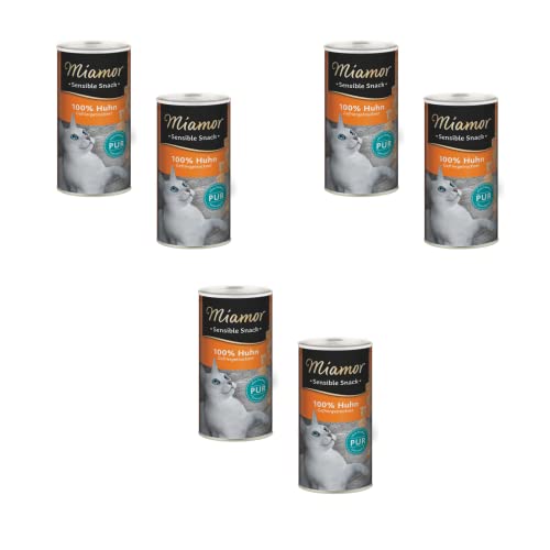 Miamor Sensible Snack Huhn Pur | 6er Pack | 6 x 30g | Katzensnack aus Hühnerbrustfilet | Einzelfuttermittel auch für empfindliche Katzen und bei Allergien | Als Belohnung von Miamor