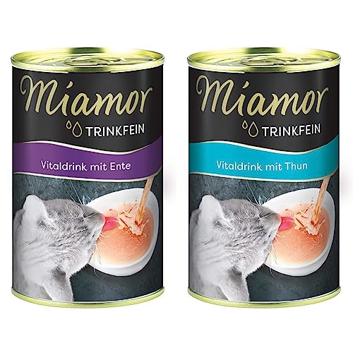 Miamor Trinkfein - Vitaldrink mit Ente 24x135ml & Trinkfein - Vitaldrink mit Thun 24x135ml von Miamor