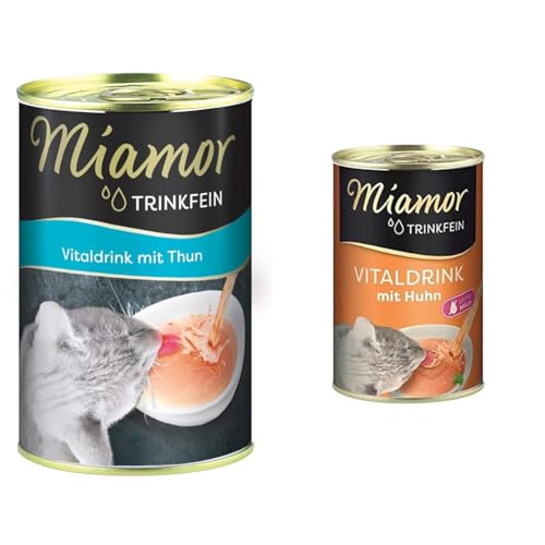 Miamor Trinkfein - Vitaldrink mit Thun 24x135ml & Trinkfein - Vitaldrink mit Huhn 24 x 135ml von Miamor