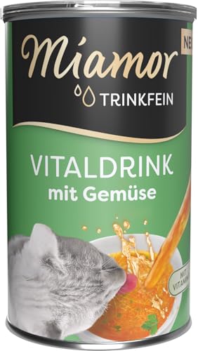 Miamor - Vitaldrink | Leckerer Drink für ausgewachsene Katzen zur Förderung der Flüssigkeitsaufnahme. Ergänzungsfutter in der Dose zur Unterstützung der Nierenfunktion | 24x135 ml Gemüse von Miamor