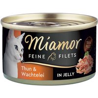 Probierpaket Miamor Feine Filets in Jelly 12 x 100 g - Mix II (4 Sorten gemischt) von Miamor