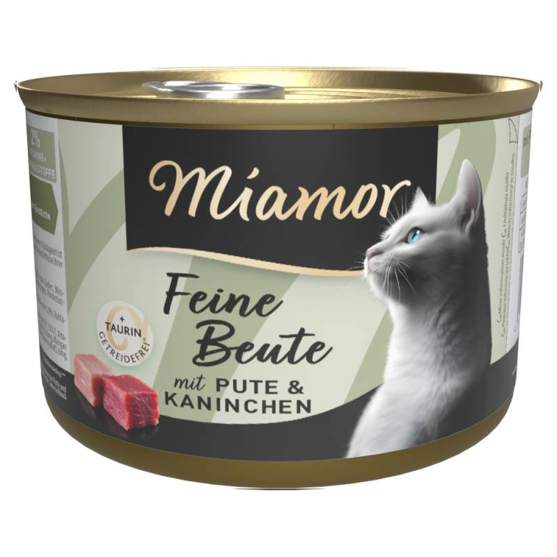 Sparpaket Miamor Feine Beute 24 x 185 g - Pute & Kaninchen von Miamor