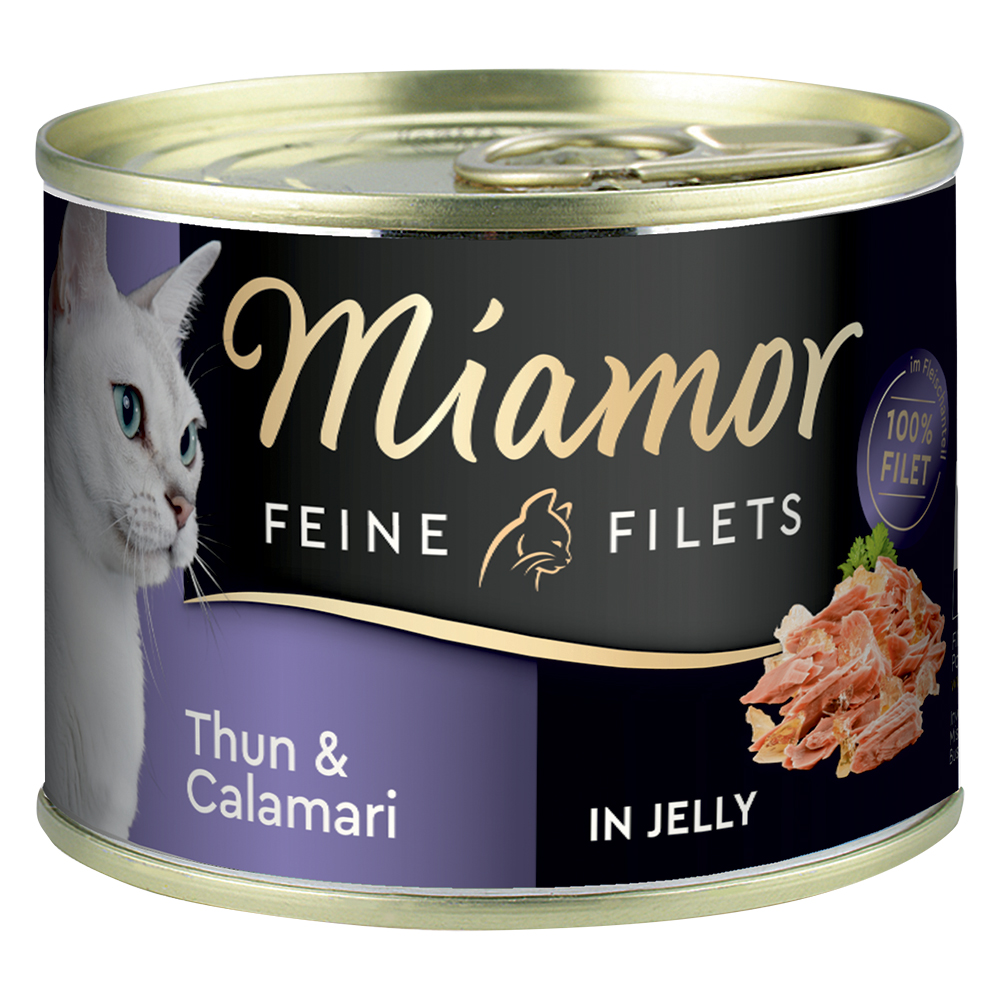 Sparpaket Miamor Feine Filets 12 x 185 g - Thunfisch & Calamari von Miamor