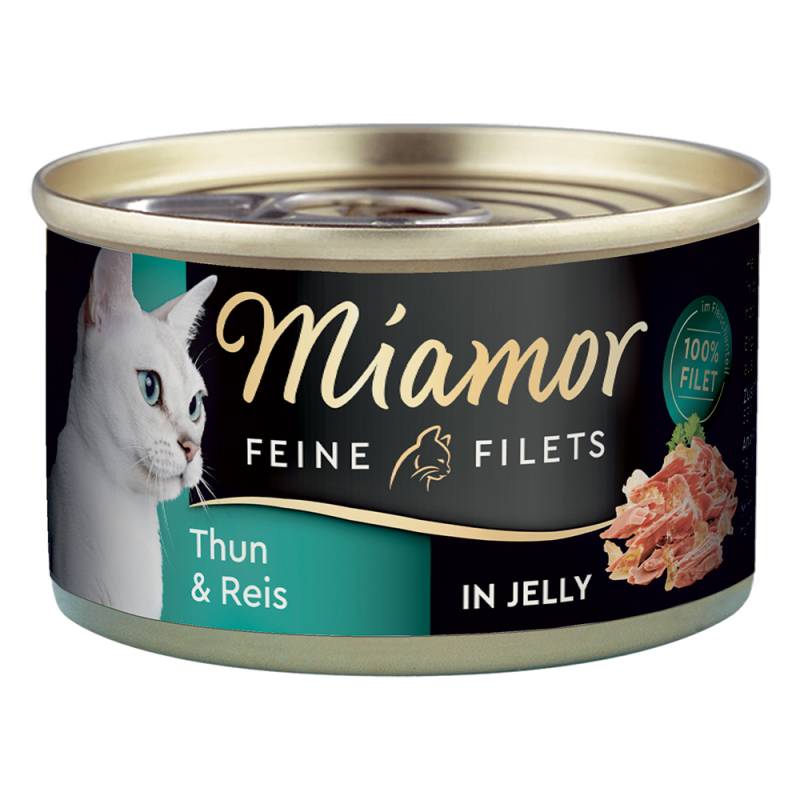 Sparpaket Miamor Feine Filets 24 x 100 g - Thunfisch & Reis von Miamor