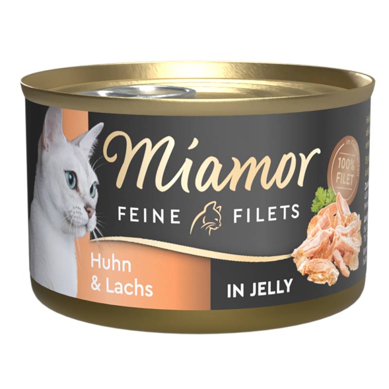 Sparpaket Miamor Feine Filets 24 x 100 g - Huhn & Lachs in Jelly von Miamor