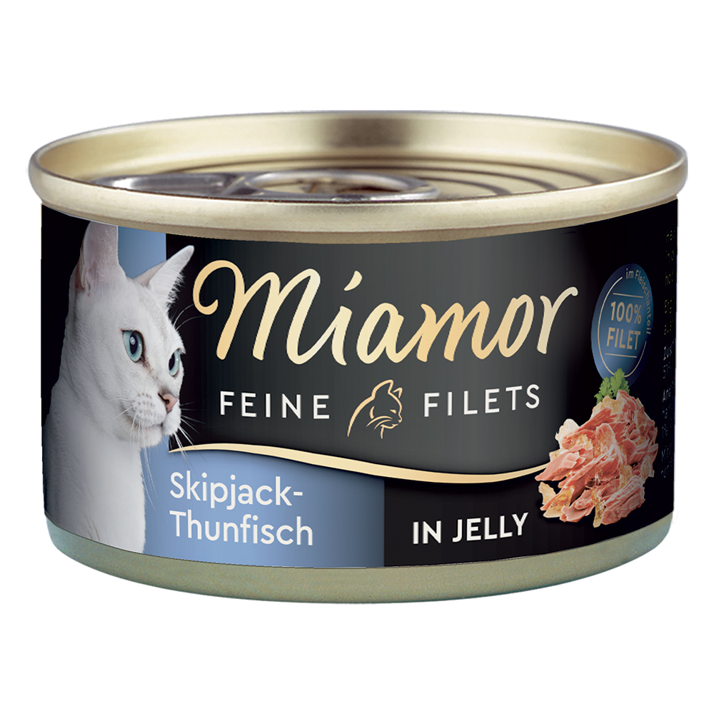 Sparpaket Miamor Feine Filets 24 x 100 g - Skipjack Thunfisch von Miamor