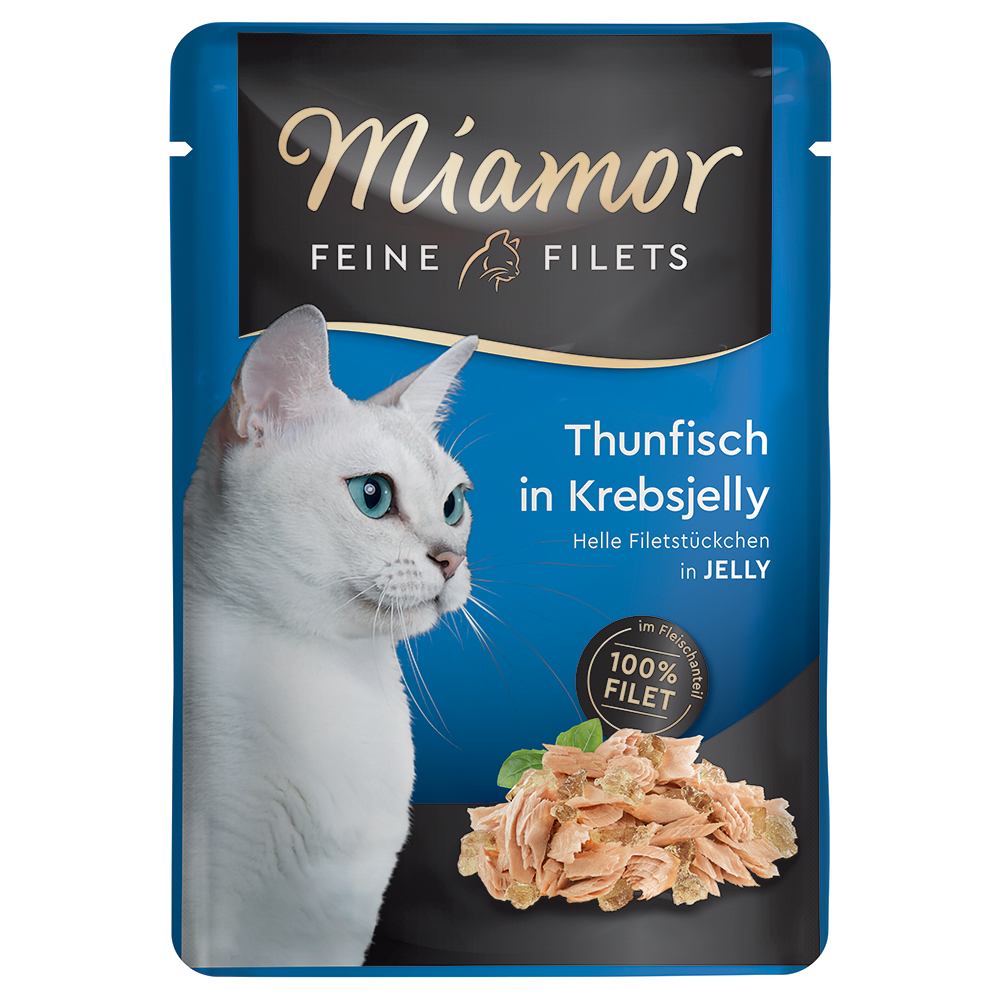 Sparpaket Miamor Feine Filets 24 x 100 g - Thunfisch in Krebsjelly von Miamor