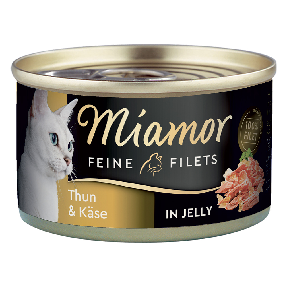 Sparpaket Miamor Feine Filets 24 x 100 g - Thunfisch & Käse von Miamor