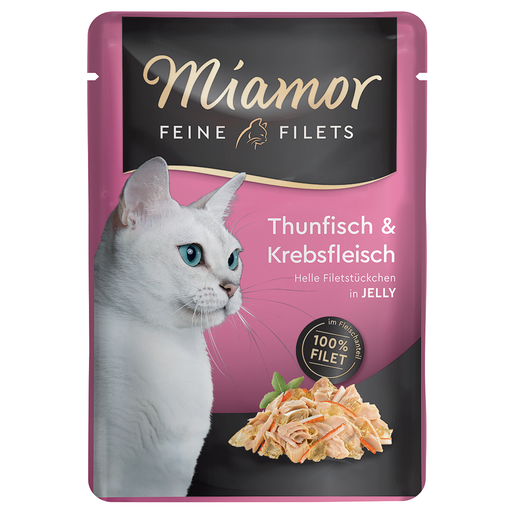 Sparpaket Miamor Feine Filets 24 x 100 g - Thunfisch & Krebs von Miamor