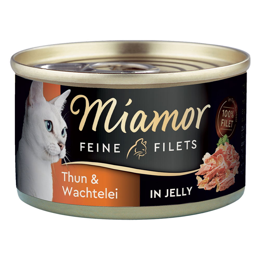 Sparpaket Miamor Feine Filets 24 x 100 g - Thunfisch & Wachtelei von Miamor
