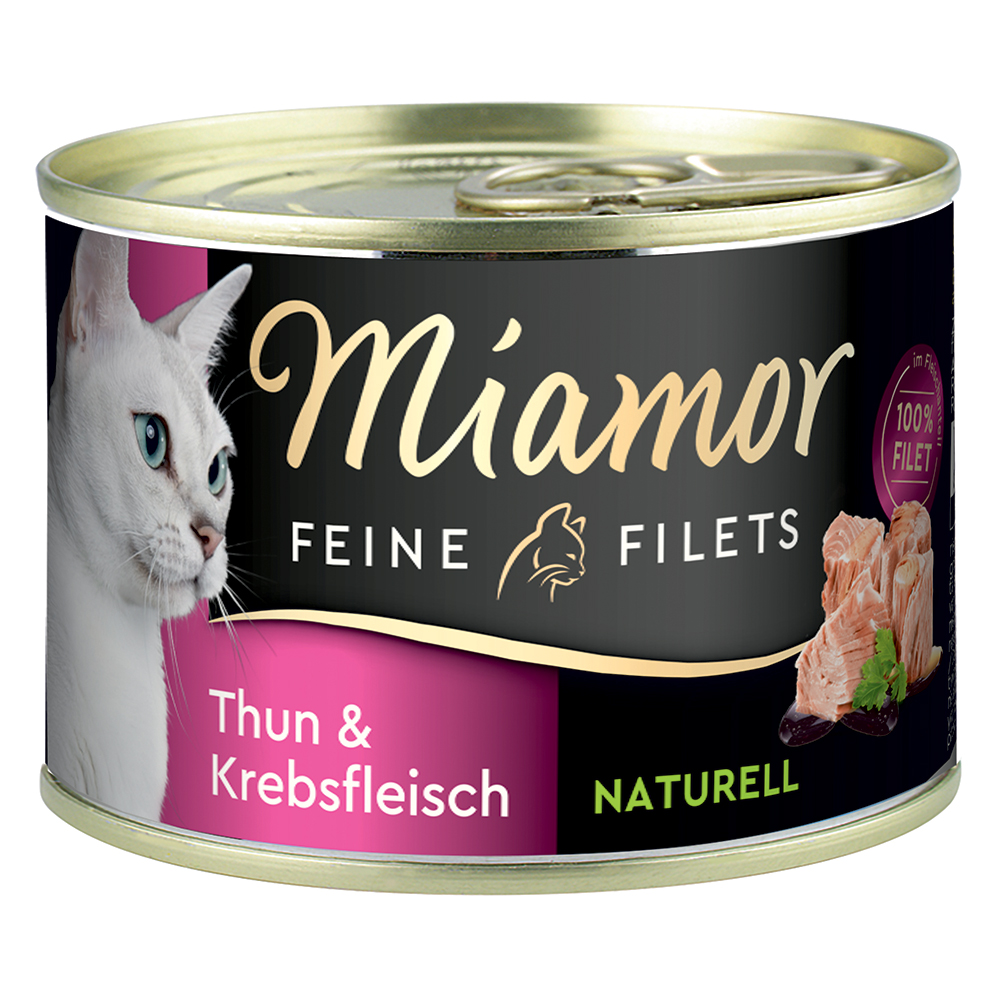 Sparpaket Miamor Feine Filets Naturelle 24 x 156 g - Thunfisch & Krebsfleisch von Miamor