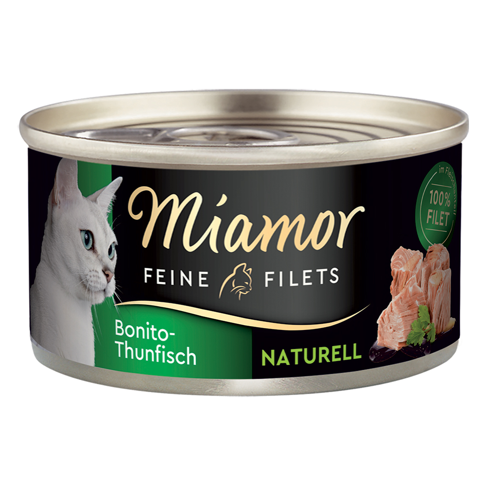 Sparpaket Miamor Feine Filets Naturelle 24 x 80 g - Bonito Thunfisch von Miamor