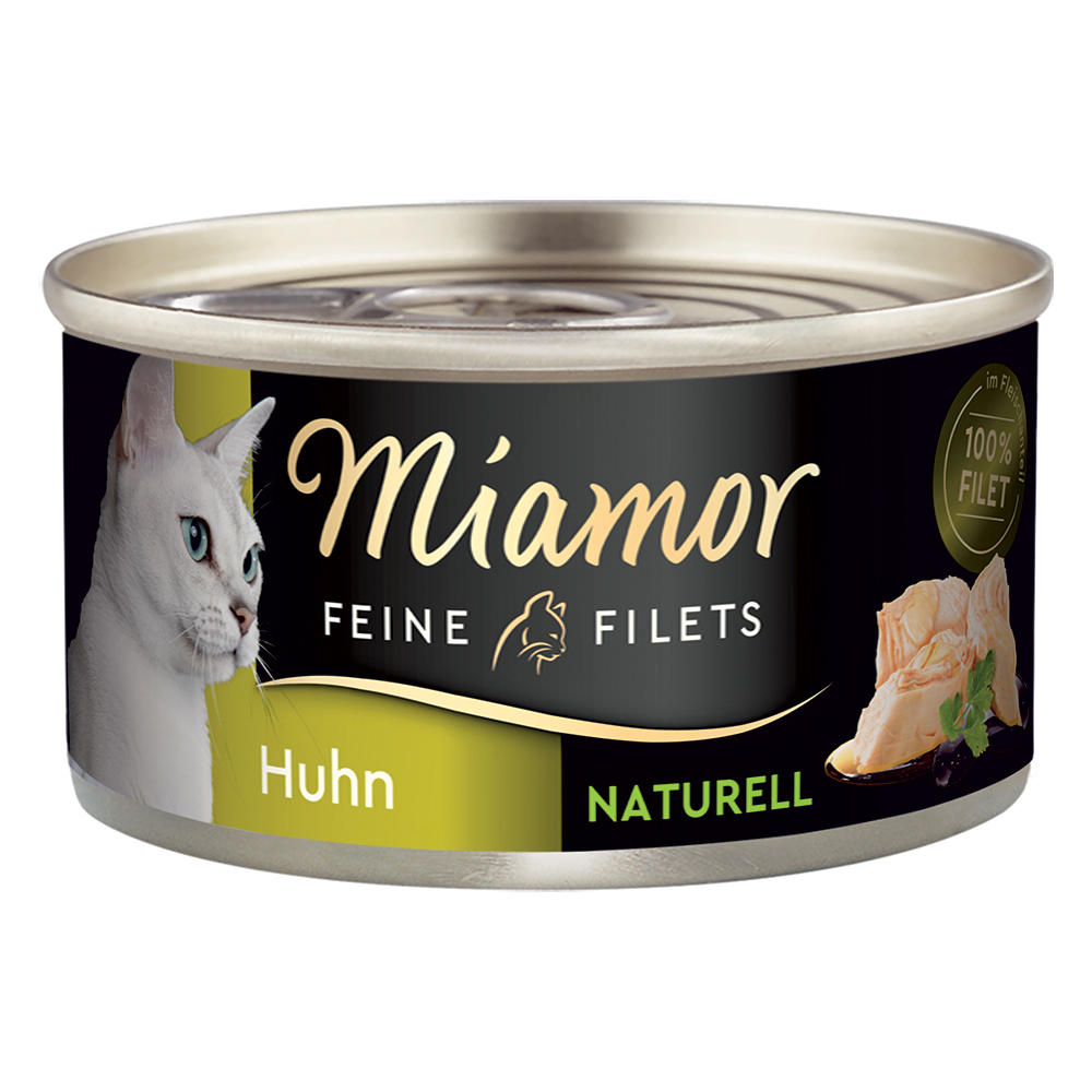 Sparpaket Miamor Feine Filets Naturelle 24 x 80 g - Huhn Pur von Miamor