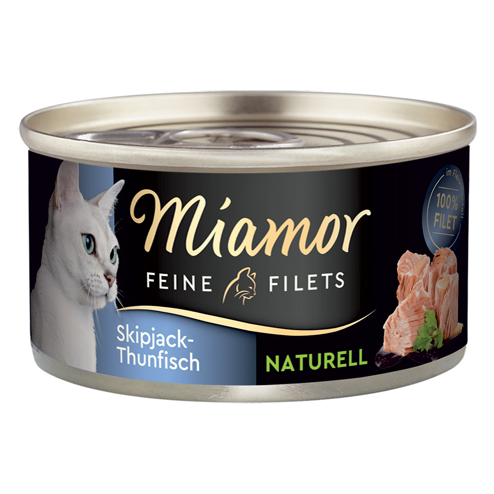 Sparpaket Miamor Feine Filets Naturelle 24 x 80 g - Skipjack-Thunfisch von Miamor