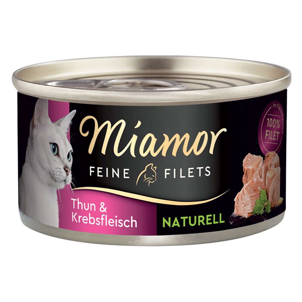 Sparpaket Miamor Feine Filets Naturelle 24 x 80 g - Thunfisch & Krebsfleisch von Miamor