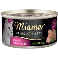 Sparpaket Miamor Feine Filets Naturelle 24 x 80 g - Thunfisch & Krebsfleisch von Miamor