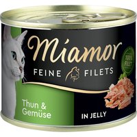 Sparpaket Miamor Feine Filets in Jelly 12 x 185 g - Thunfisch & Gemüse von Miamor