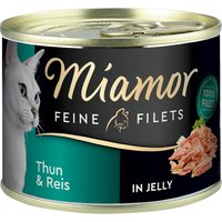 Sparpaket Miamor Feine Filets in Jelly 12 x 185 g - Thunfisch & Reis von Miamor