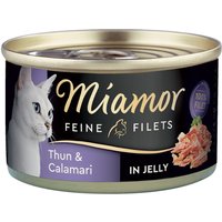Sparpaket Miamor Feine Filets in Jelly 24 x 100 g - Thunfisch & Calamari von Miamor