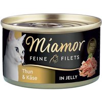 Sparpaket Miamor Feine Filets in Jelly 24 x 100 g - Thunfisch & Käse von Miamor