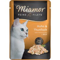 Sparpaket Miamor Feine Filets in Jelly Pouch 24 x 100 g - Huhn & Thunfisch von Miamor