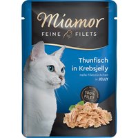Sparpaket Miamor Feine Filets in Jelly Pouch 24 x 100 g - Thunfisch in Krebsjelly von Miamor