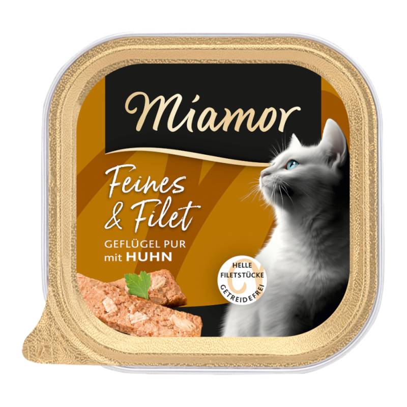 Sparpaket Miamor Feines & Filet 32 x 100 g - Geflügel Pur & Huhn von Miamor