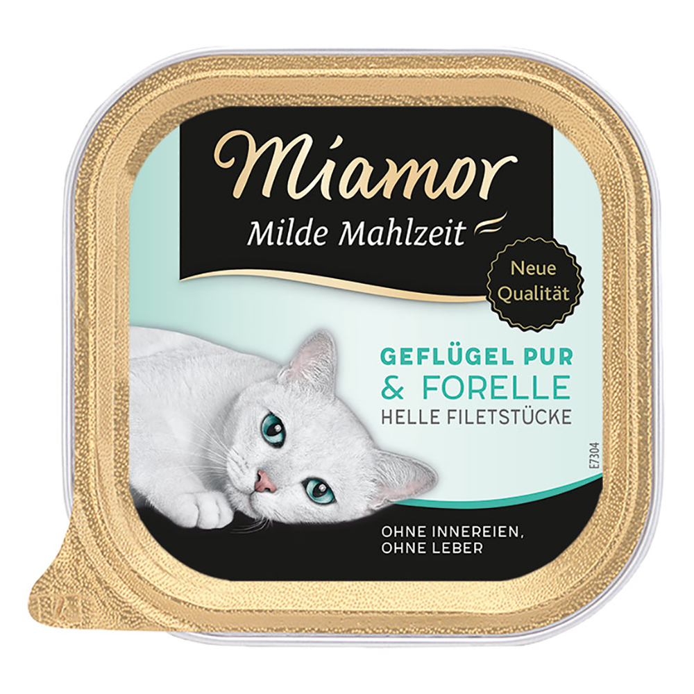 Sparpaket Miamor Milde Mahlzeit 24 x 100 g - Geflügel Pur & Forelle Sparpaket Miamor Milde Mahlzeit 24 x 100 g - Geflügel Pur & Forelle von Miamor