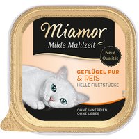 Sparpaket Miamor Milde Mahlzeit 24 x 100 g - Geflügel Pur & Reis von Miamor