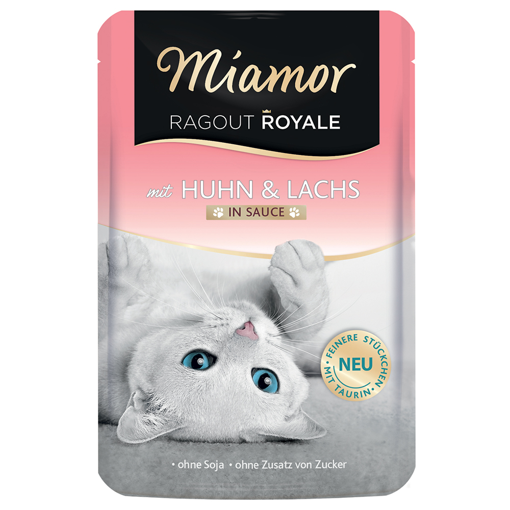 Sparpaket Miamor Ragout Royale in Soße 22 x 100 g - Huhn & Lachs von Miamor