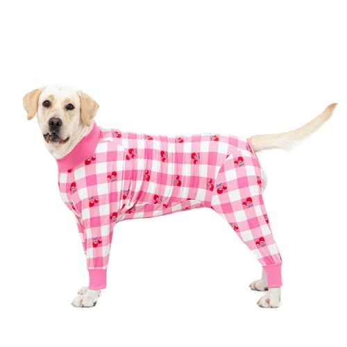 Hunde-Einteiler, leicht, verhindert Haarausfall und Lecken, für mittelgroße und große Hunde, Rosa Hunde-Einteiler, leicht, verhindert Haarausfall und Lecken, für mittelgroße und große Hunde, Rosa von Miaododo