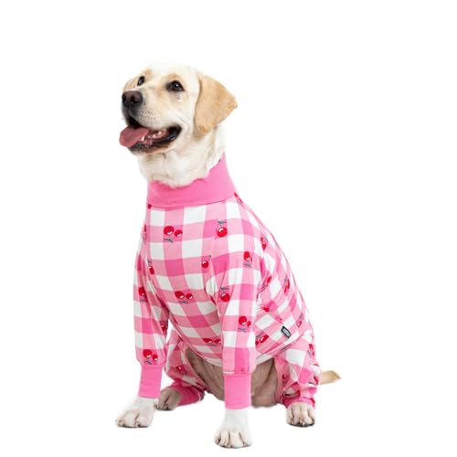 Hunde-Einteiler für Hunde nach Operationen, für mittelgroße und große Hunde, leichter Genesungsanzug für Haarausfall, verhindert Lecken von chirurgischen Wunden, Hunde-Pyjama, Schlafanzug, voller Hunde-Einteiler für Hunde nach Operationen, für mittelgroße und große Hunde, leichter Genesungsanzug für Haarausfall, verhindert Lecken von chirurgischen Wunden, Hunde-Pyjama, Schlafanzug, voller von Miaododo