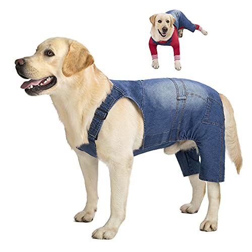 Mittelgroße Hunde-Jeans-Overall für Hunde, Hunde-Denim-Kleidung, Kostüme für Allzwecke, Blaue Vintage-Gewaschene Hundehose, Klassische Jacke Mittelgroße Hunde-Jeans-Overall für Hunde, Hunde-Denim-Kleidung, Kostüme für Allzwecke, Blaue Vintage-Gewaschene Hundehose, Klassische Jacke von Miaododo