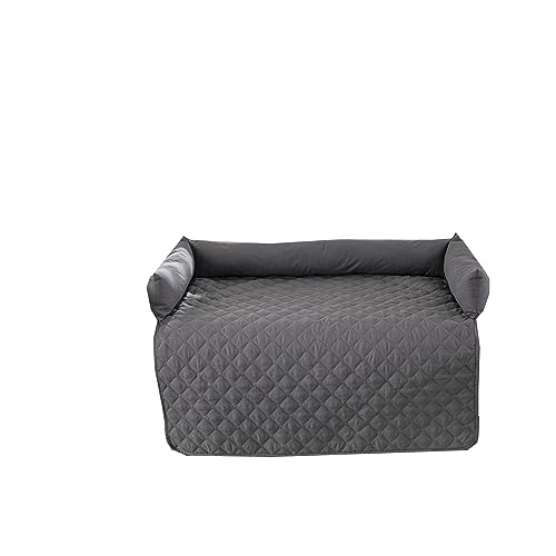 Miaogoo Comfy Haustier-Sofa-Schutzbezug, weiches Hundebett Katze Hundematte, Möbelschutz für Hunde, Katzen, Welpen, wasserdicht, rutschfest, 75 x 75 cm, Dunkelgrau von Miaogoo