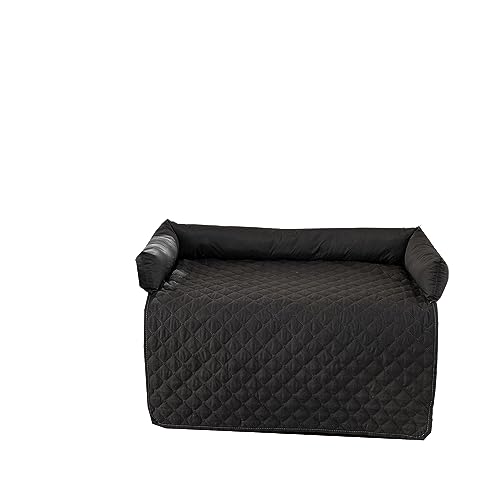 Miaogoo Comfy Haustier-Sofa-Schutzbezug, weiches Hundebett Katze und Hundematte, Möbelschutz für Hunde, Katzen, Welpen, wasserdichte rutschfeste Haustier-Schlafmatte (75 x 120 cm, Schwarz) von Miaogoo