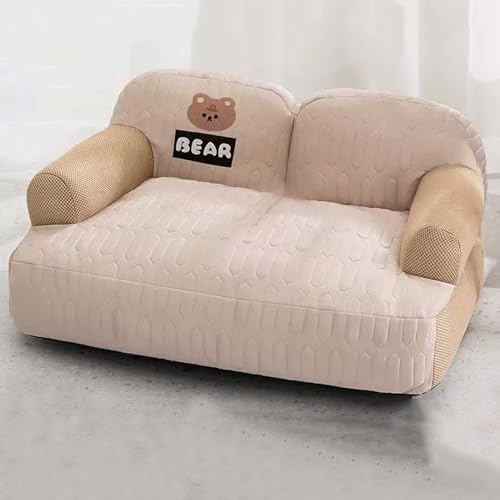 Miaogoo Gemütliches Haustierbett, Sofa, für den Innenbereich, Katzen- und Hunde-Couch-Kissen, abnehmbar, Beruhigungskissen, rutschfest, orthopädisch, Haustier-Schlafmatte, Spielmatte (100 x 70 cm von Miaogoo