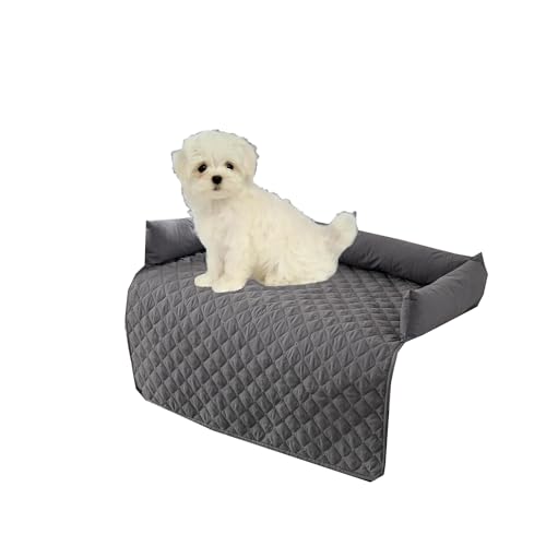 Miaogoo Haustier-Sofa-Bett, Möbelschutz, Hund und Katze, Schlafbett, rutschfest, wasserdicht, waschbar, beruhigendes Hundebett (75 x 120 cm, Dunkelgrau) von Miaogoo