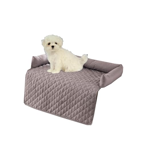 Miaogoo Haustier-Sofa-Bett-Möbelschutz, Hunde- und Katzenschlafbett, rutschfest, wasserdicht, waschbar, beruhigendes Hundebett (75 x 75 cm, Hellgrau) von Miaogoo